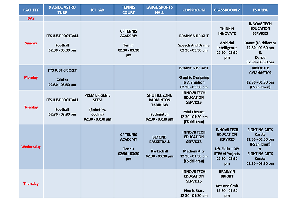 Esm Schedule Esm Schedule