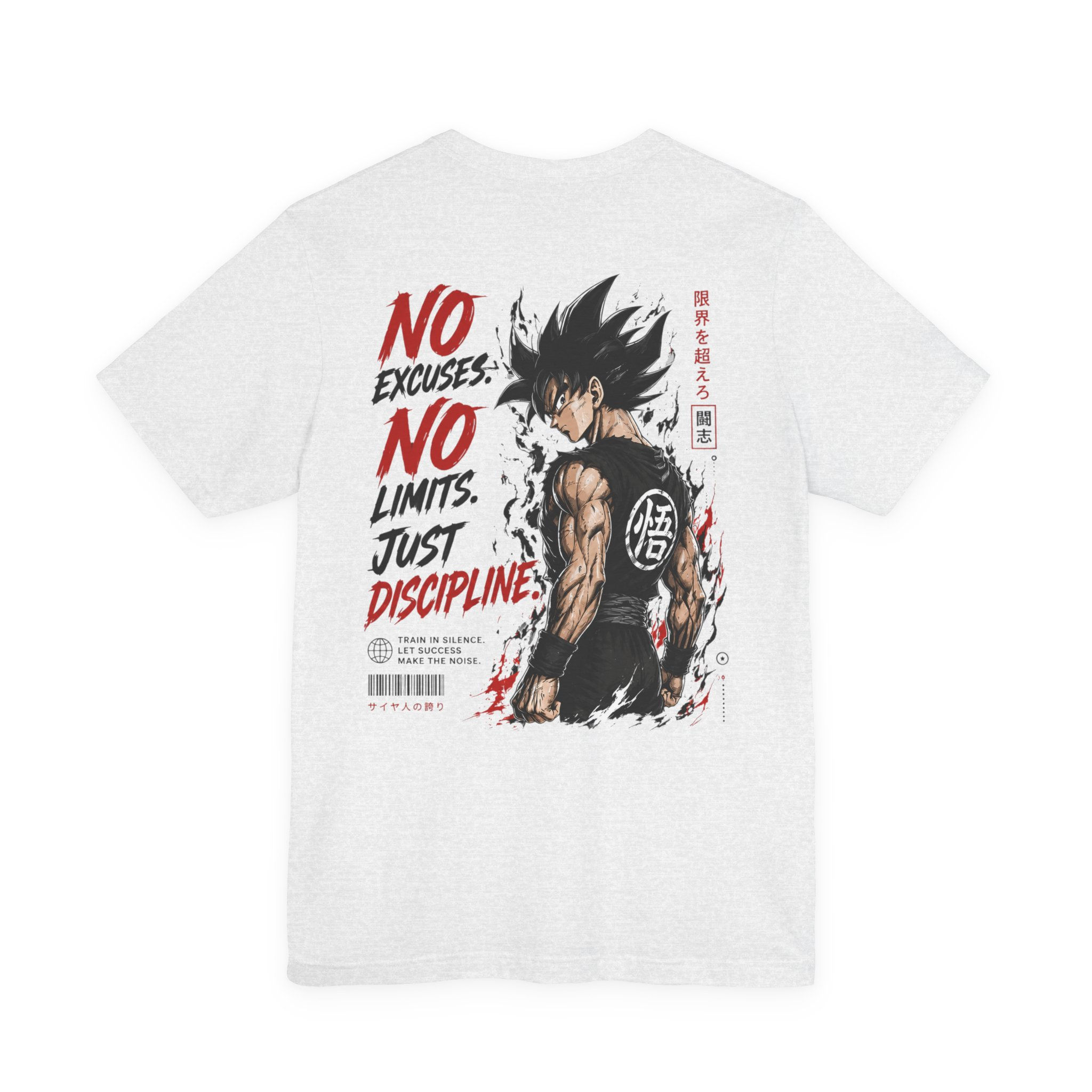 No Excuses. No Limits. Just Discipline. Motivational Anime Shirt