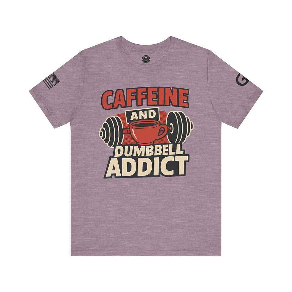 Thumbnail: Caffeine and Dumbbell Addict Tee