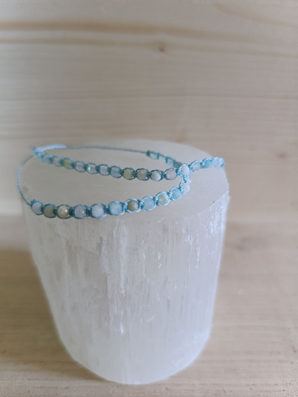 Morganit (Beryll) Einzelstück Doppelarmband 4mm facettiert