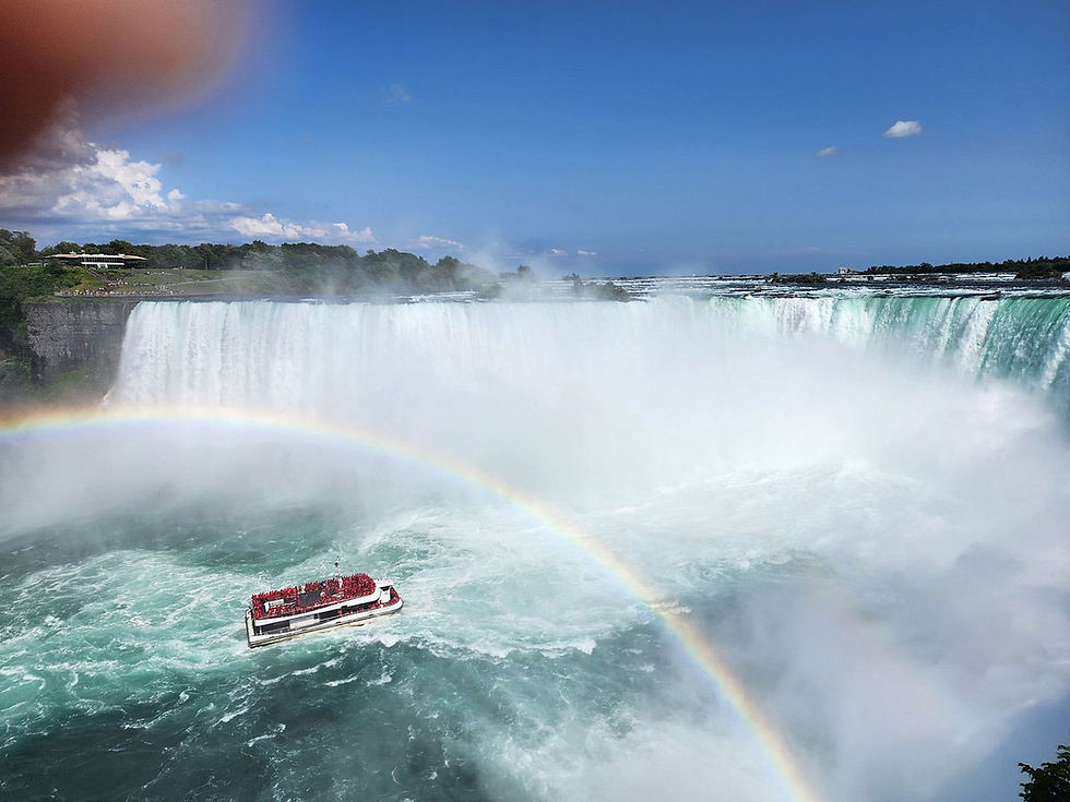 rainbow over niagara falls boat tour
