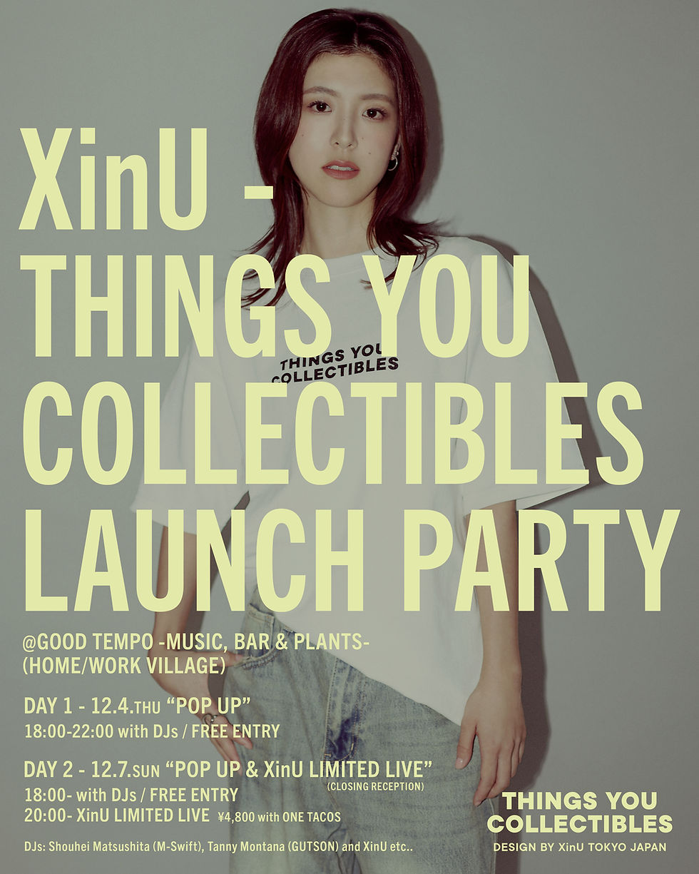 XinUプロデュースのライフスタイルブランド「THINGS YOU COLLECTIBLES」のインスタアカウントがスタート!