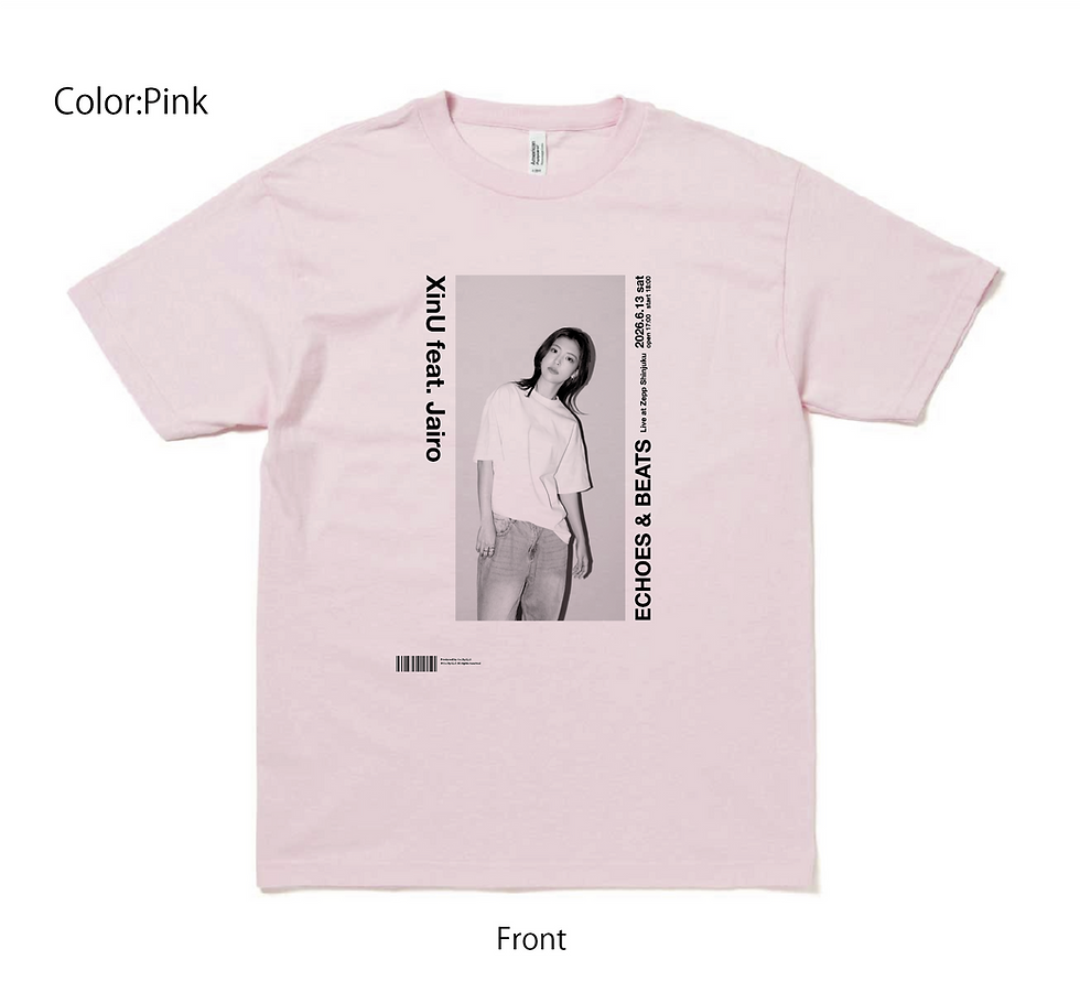 「XinU feat. Jairo “ECHOES & BEATS” Live at Zepp Shinjuku」 開催記念Tシャツ第2弾の受注販売がスタート!