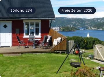 Toll gelegenes Ferienhaus mit Panoramablick auf die Schären vor Farsund.