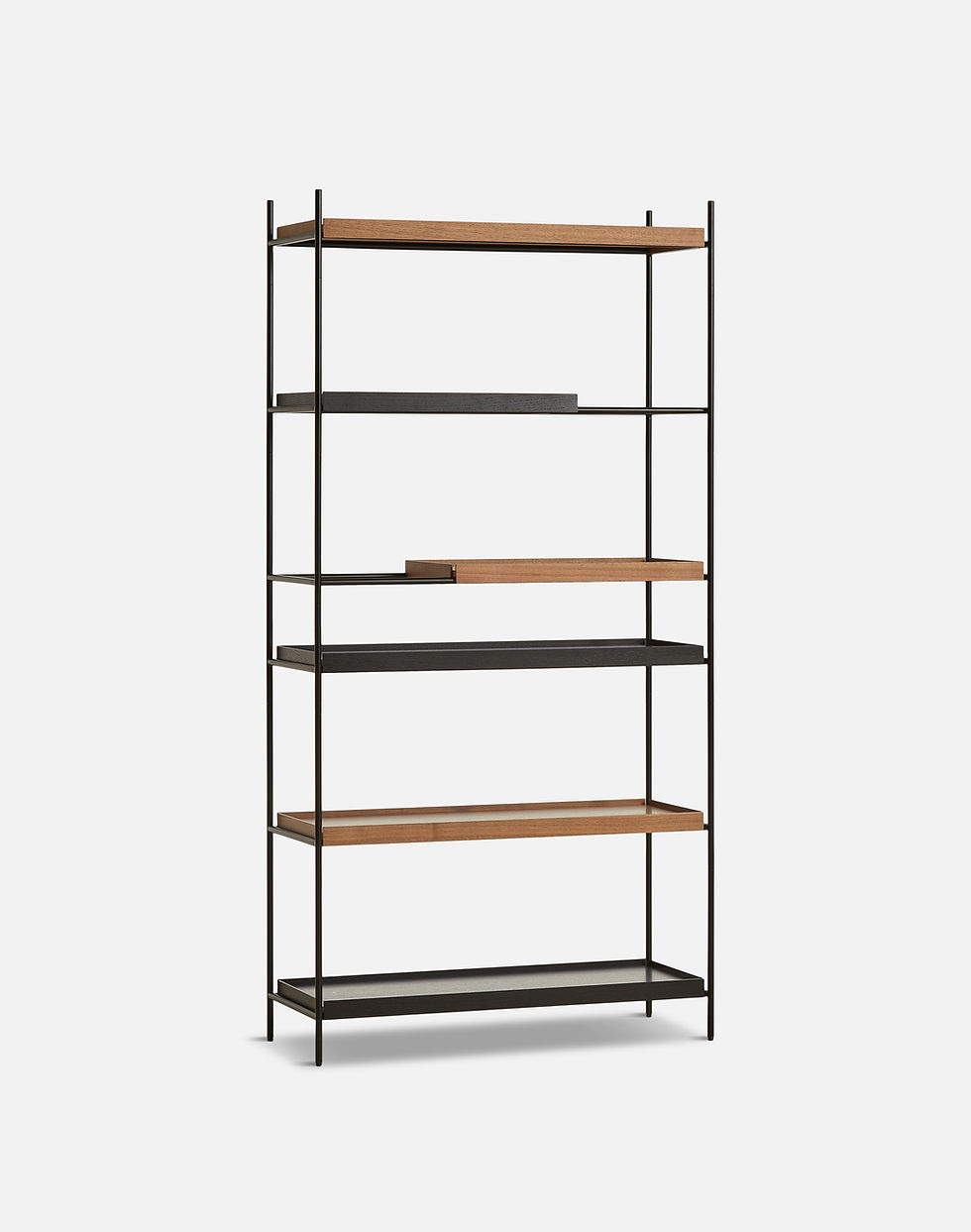 Thumbnail: WOUD Tray shelf kast - high - walnut