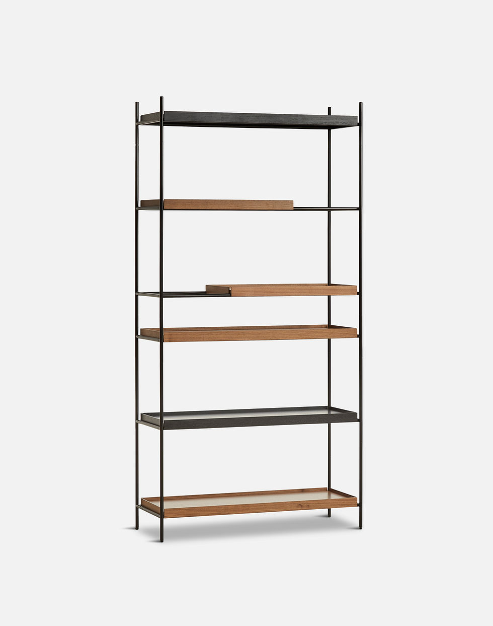 Thumbnail: WOUD Tray shelf kast - high - walnut