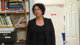 Claudia Chender, leader of the opposition, listens to concerns from local residents of the potential that Cabot will be allowed to build a golf course in the West Mabou Beach Provincial Park.