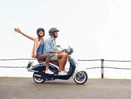 couple on scooter
