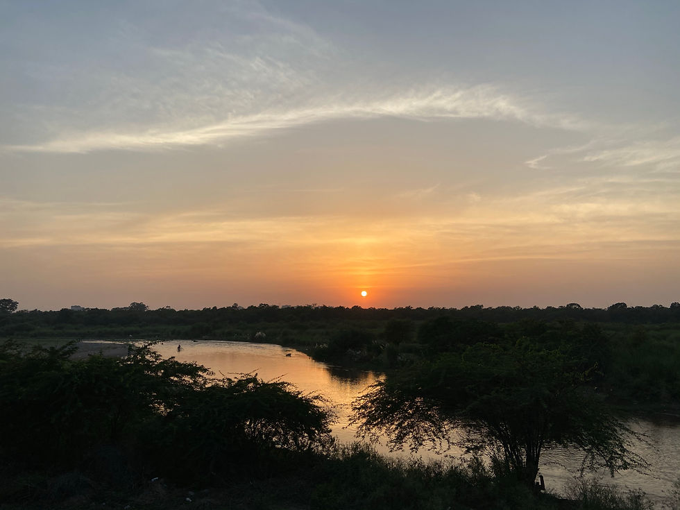 Twilight view in Ghaggar , India