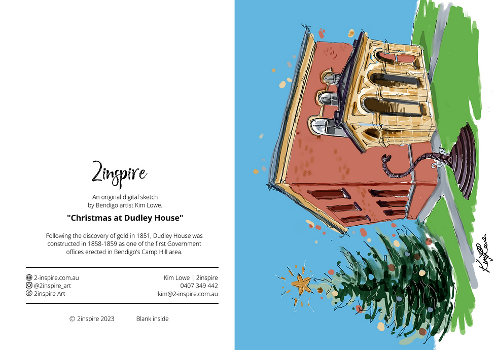 Thumbnail: Christmas at Dudley House, Bendigo (Christmas Card)