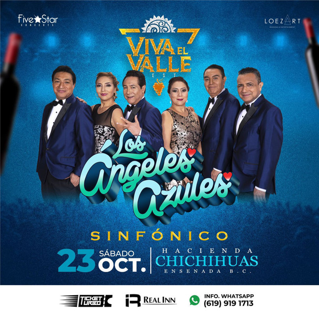 ⏩ LOS ÁNGELES AZULES SINFÓNICO 🔴 HACIENDA LAS CHICHIHUAS 🔴 23 DE OCTUBRE 🔴 #bookingloezart