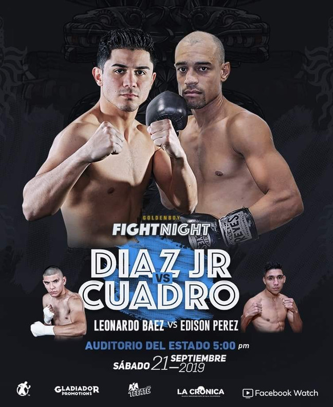 ⏩ GOLDEN BOY FIGHT NIGHT BOX 🔴 DIAZ JR. VS CUADRO 🔴 AUDITORIO DEL ESTADO 🔴 21 SEPTIEMBRE 💯 #zon