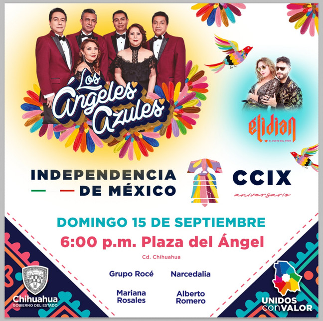 ⏩ LOS ÁNGELES AZULES 🔴 CENTRO HISTÓRICO DE CHIHUAHUA 🔴 CHIHUAHUA 🔴 15 SEPTIEMBRE 💯 #bookingloe
