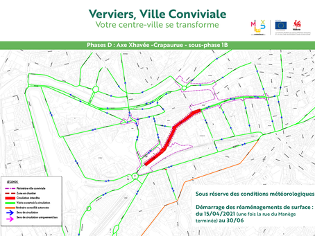 Axe Xhavée – Crapaurue - sous-phase 1A terminée, 1B en cours