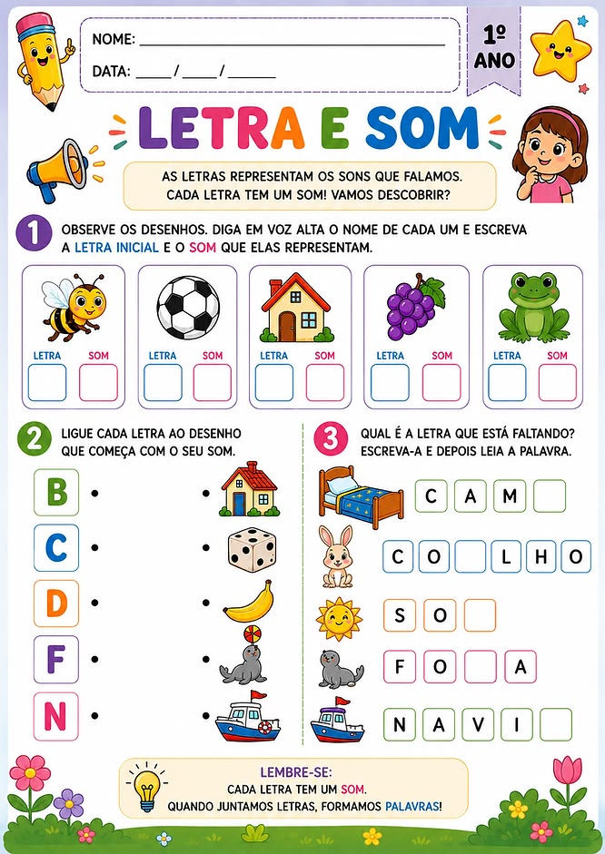 Atividades alfabetizacao 1 ano