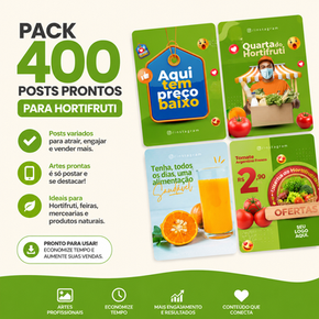 Marketing para Hortifruti: 400 posts para propaganda de frutas e verduras