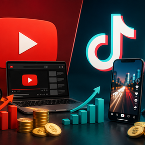 YouTube ou TikTok: Qual é o melhor para ganhar dinheiro em 2026?