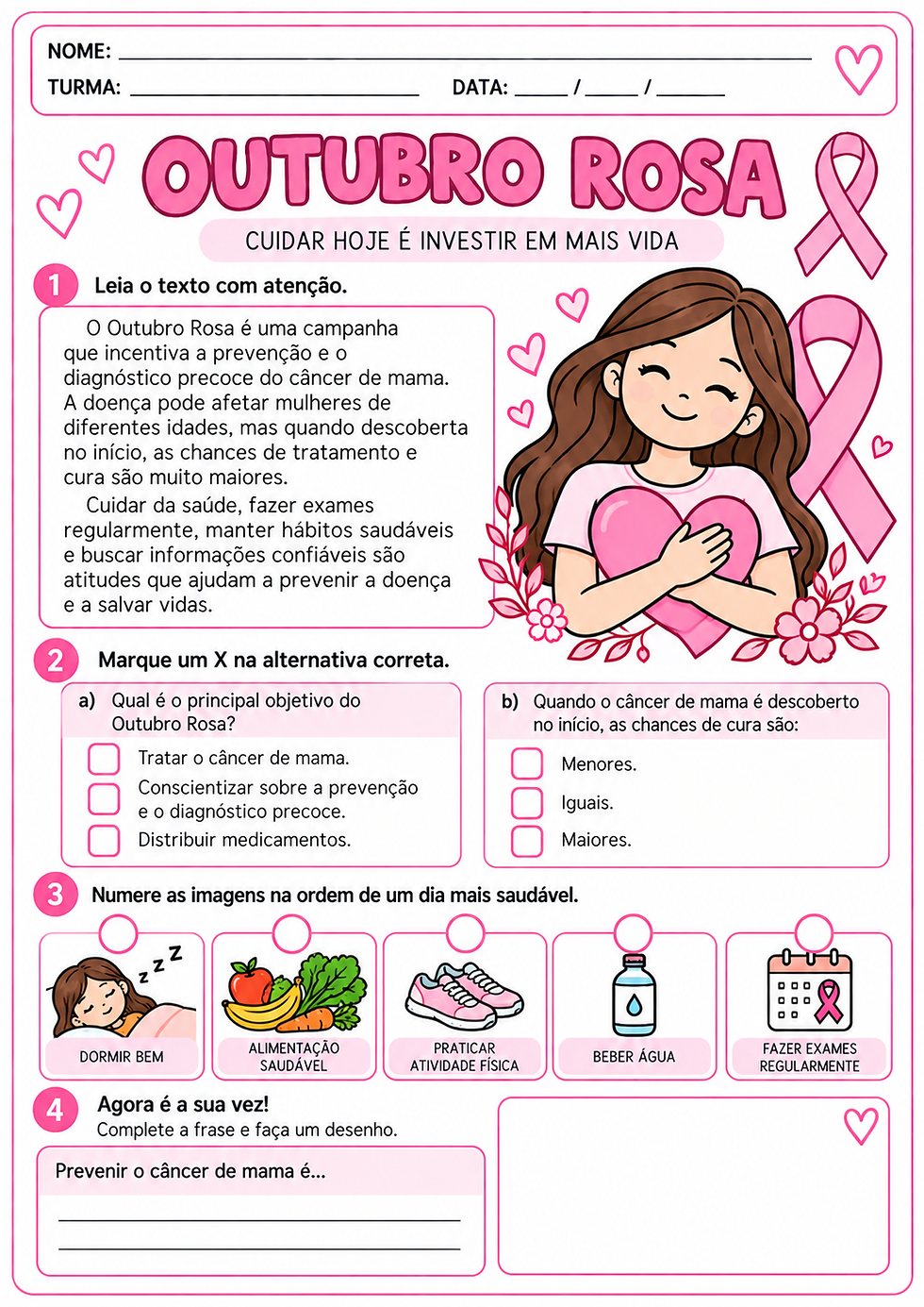 Atividade Outubro Rosa