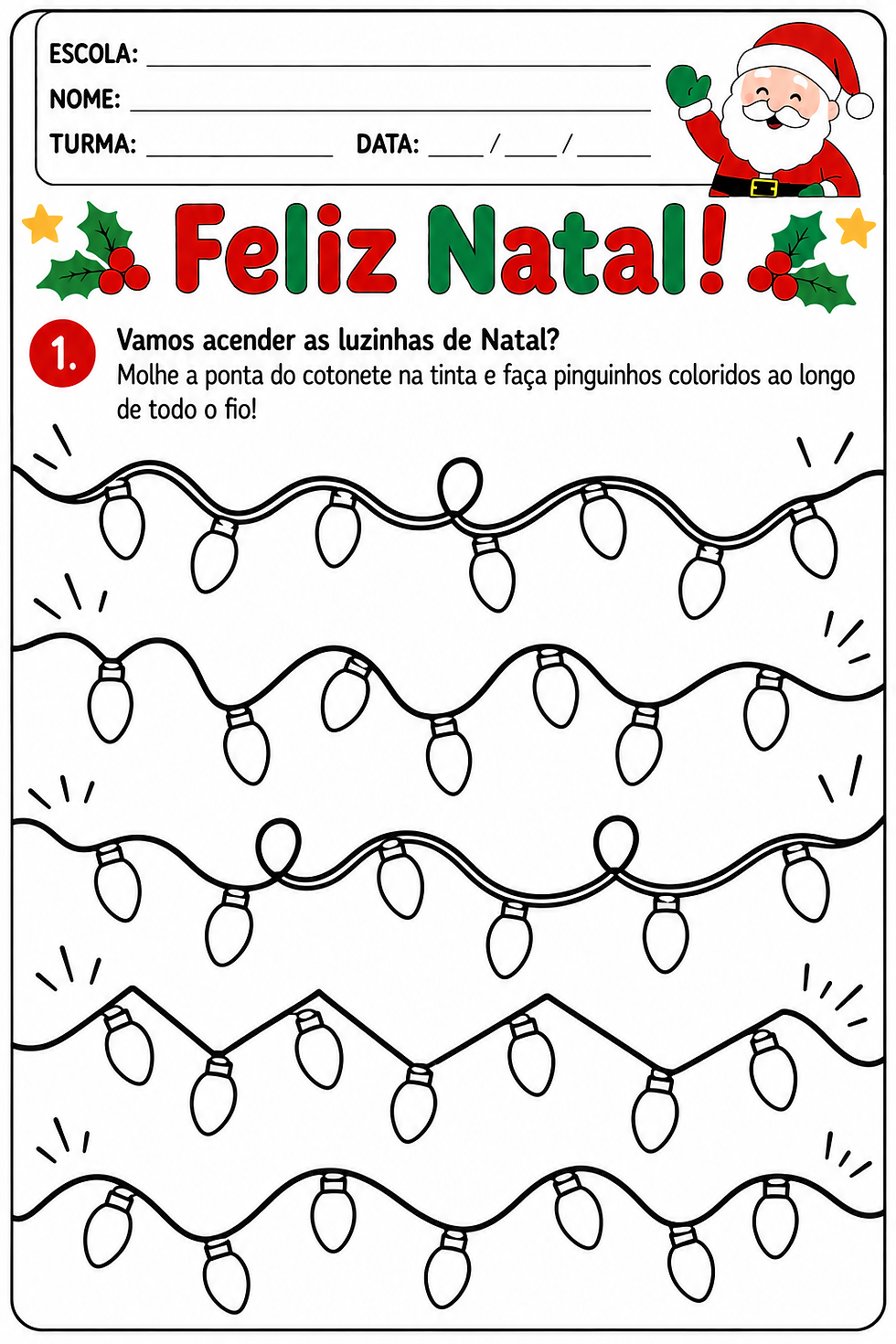 Atividade de Natal para imprimir