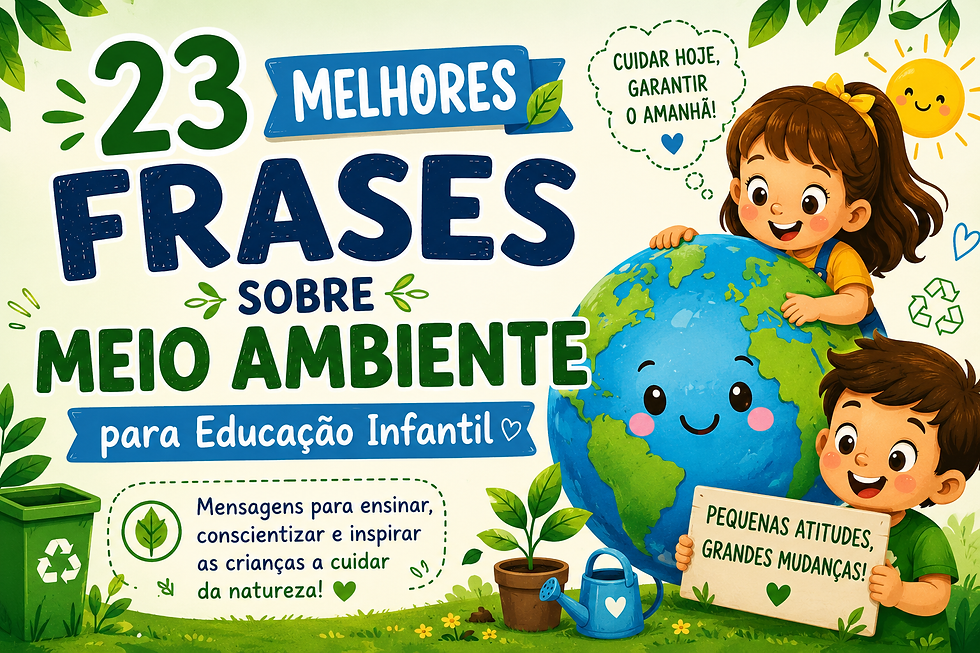 23 melhores frases sobre Meio Ambiente para Educação Infantil