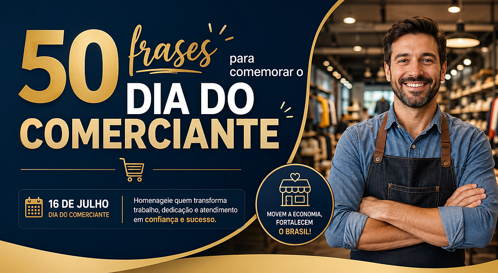 50 frases para celebrar o Dia do Comerciante