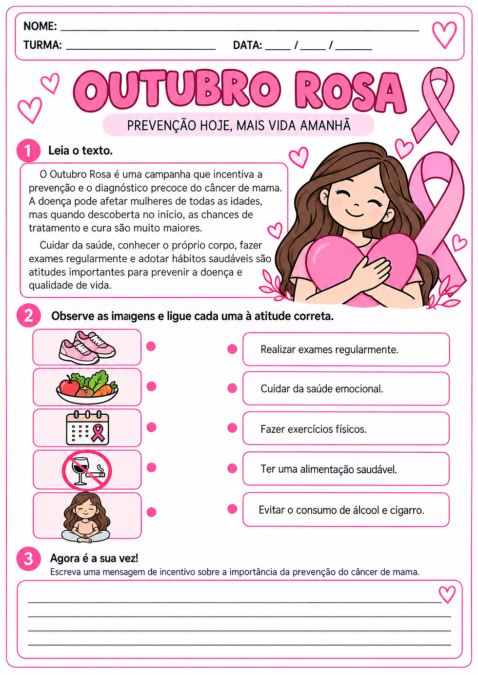 Atividade Outubro Rosa