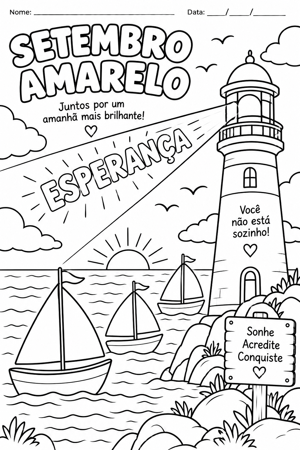 Desenho Setembro Amarelo