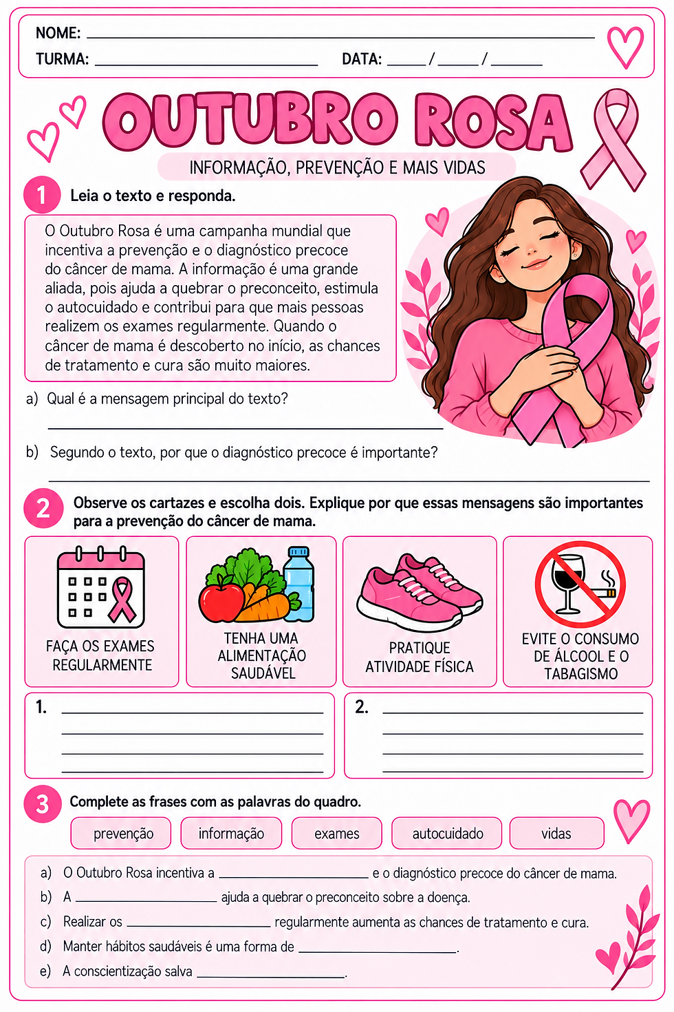 Atividade Outubro Rosa