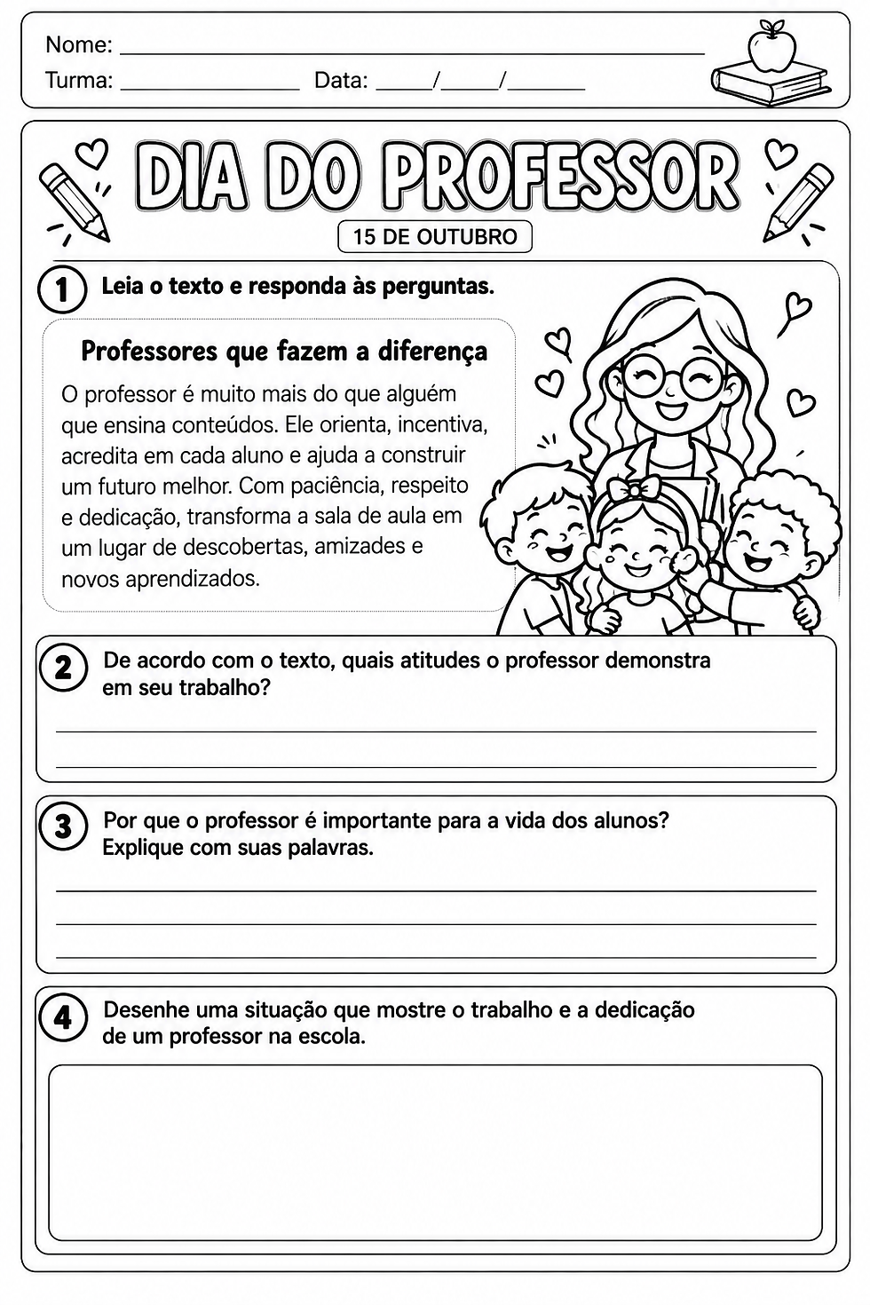 Atividade Dia do Professor