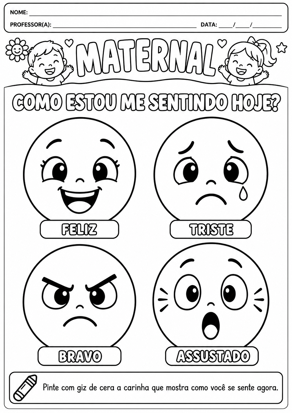 Atividade para Maternal para imprimir