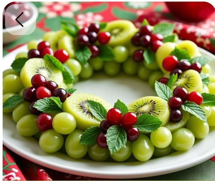Mesa de Frutas para o Natal
