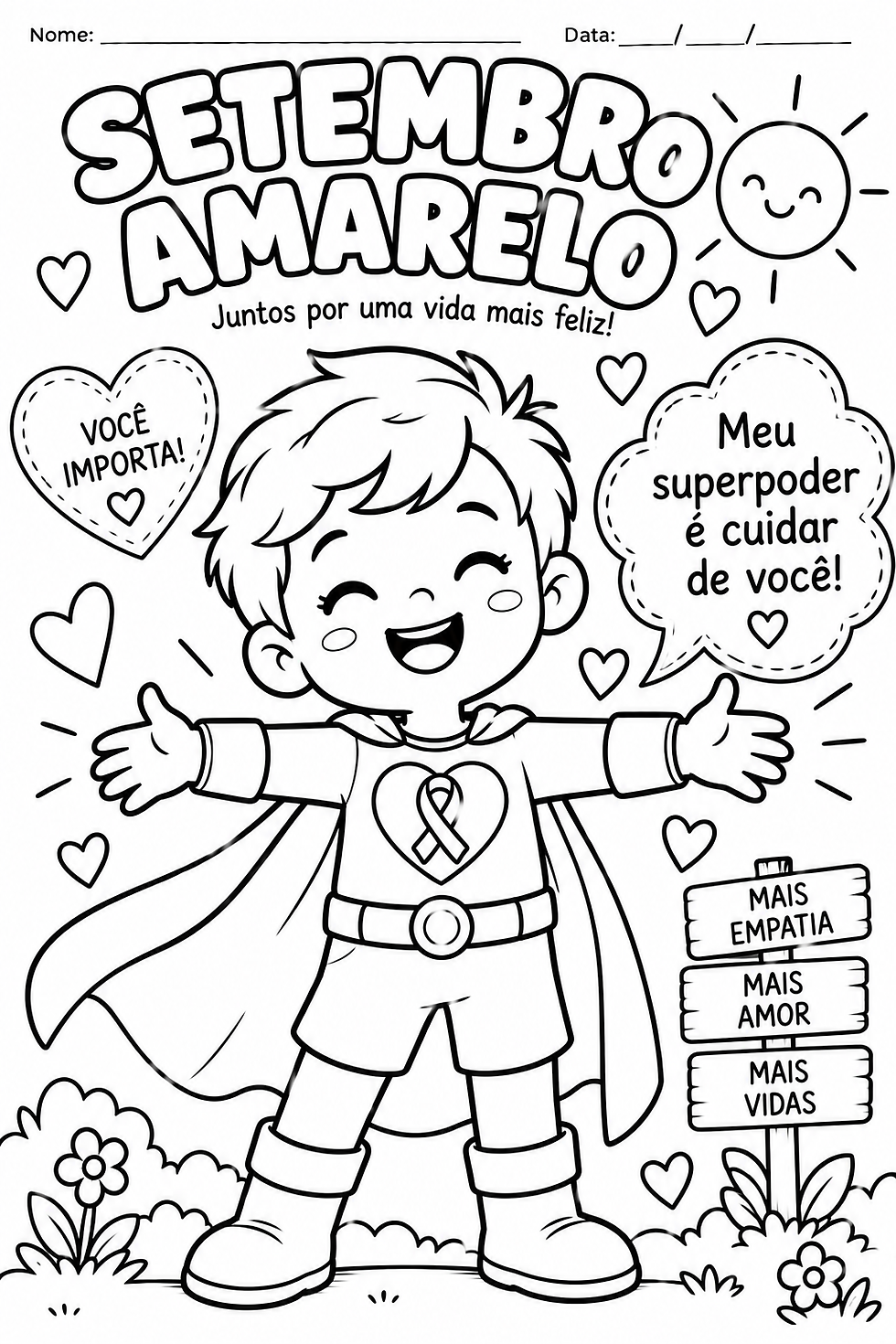 Desenho Setembro Amarelo