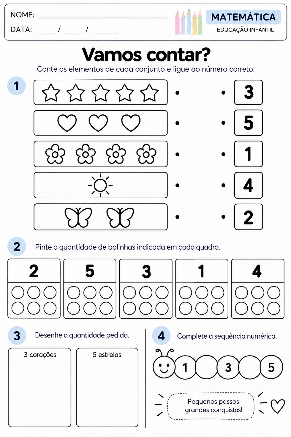 Atividades de Matemática para Educação Infantil