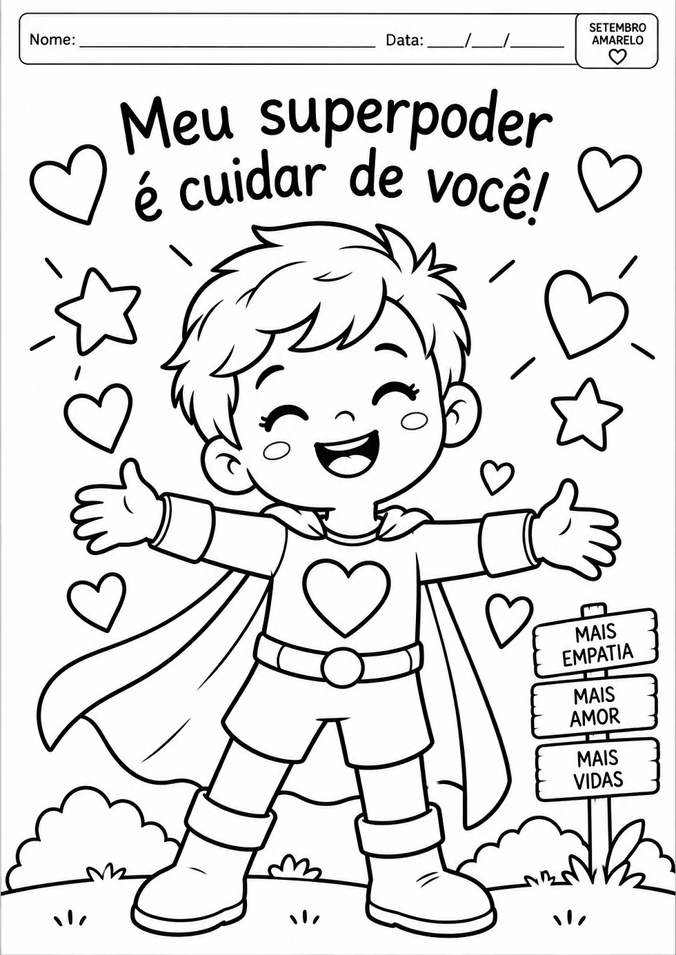 Desenho Setembro Amarelo