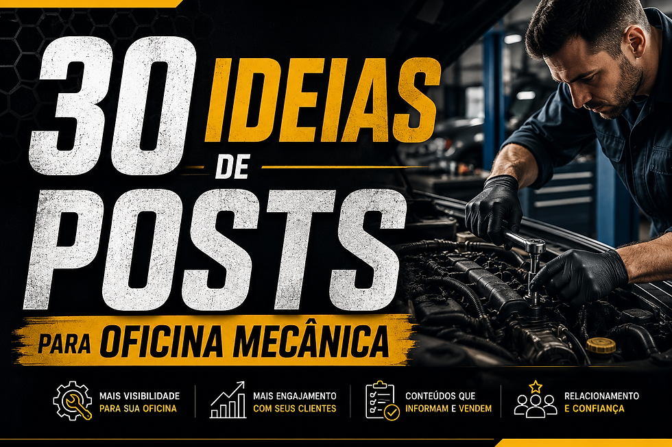 Posts para instagram de oficina mecânica