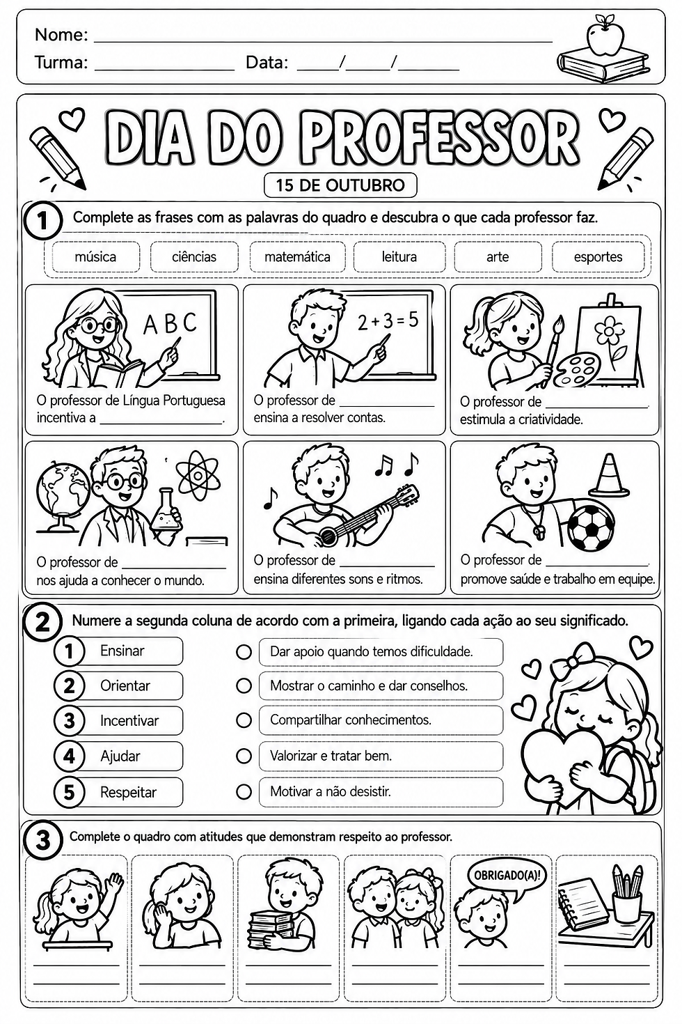 Atividade Dia do Professor