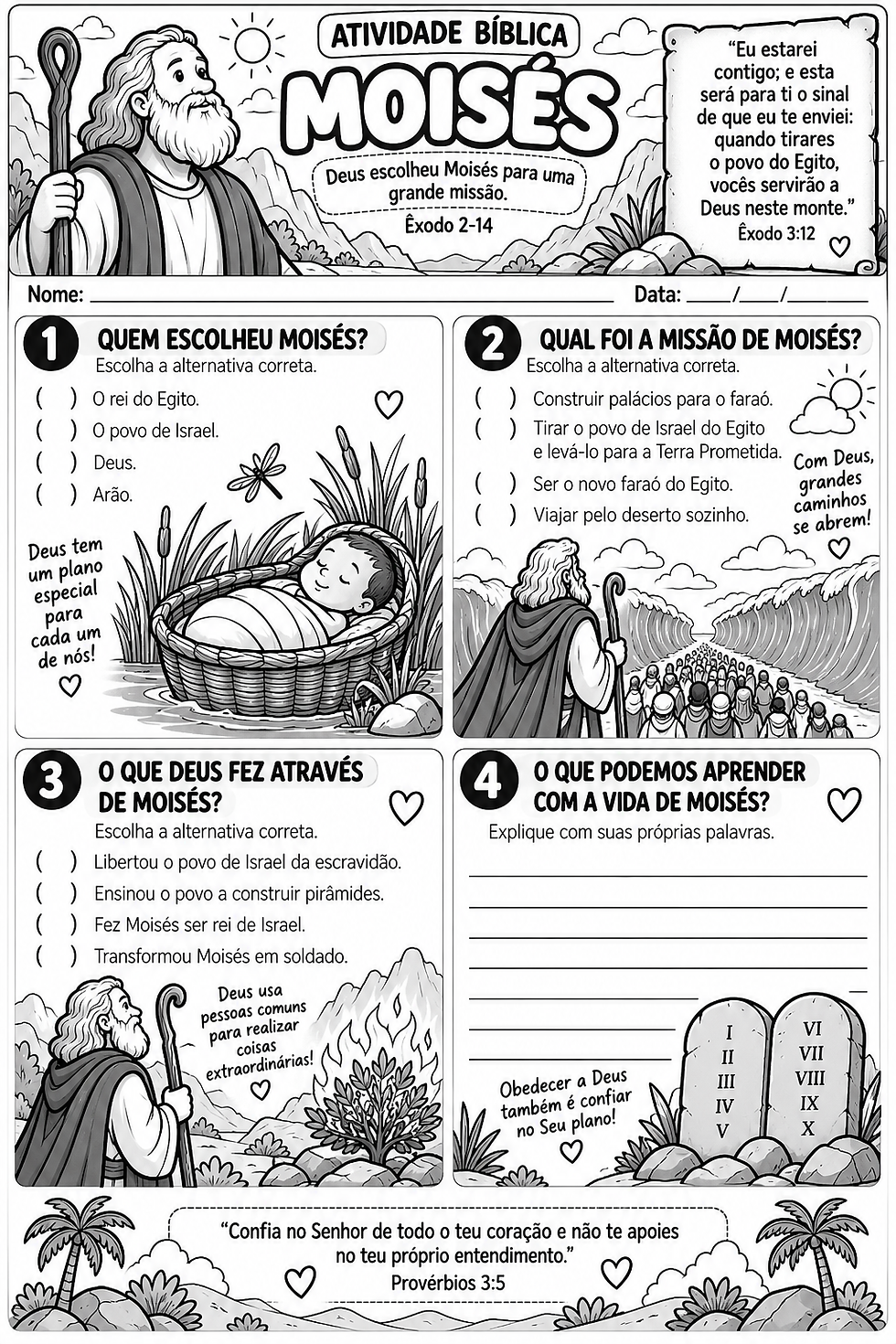 Atividade Bíblica Moisés