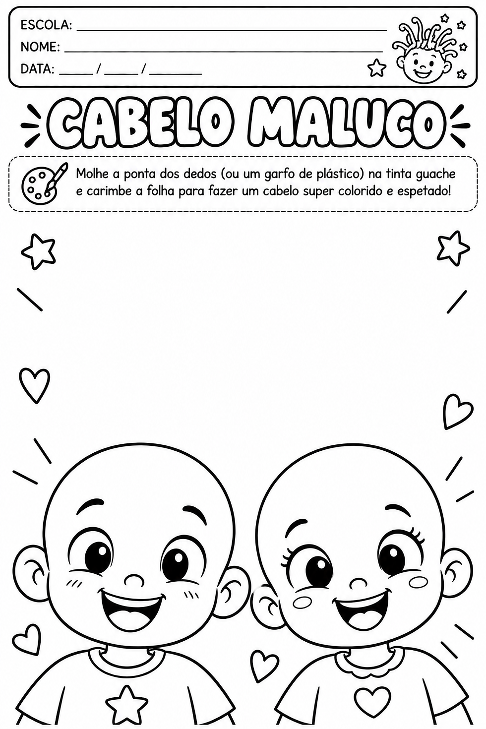Atividade Cabelo Maluco