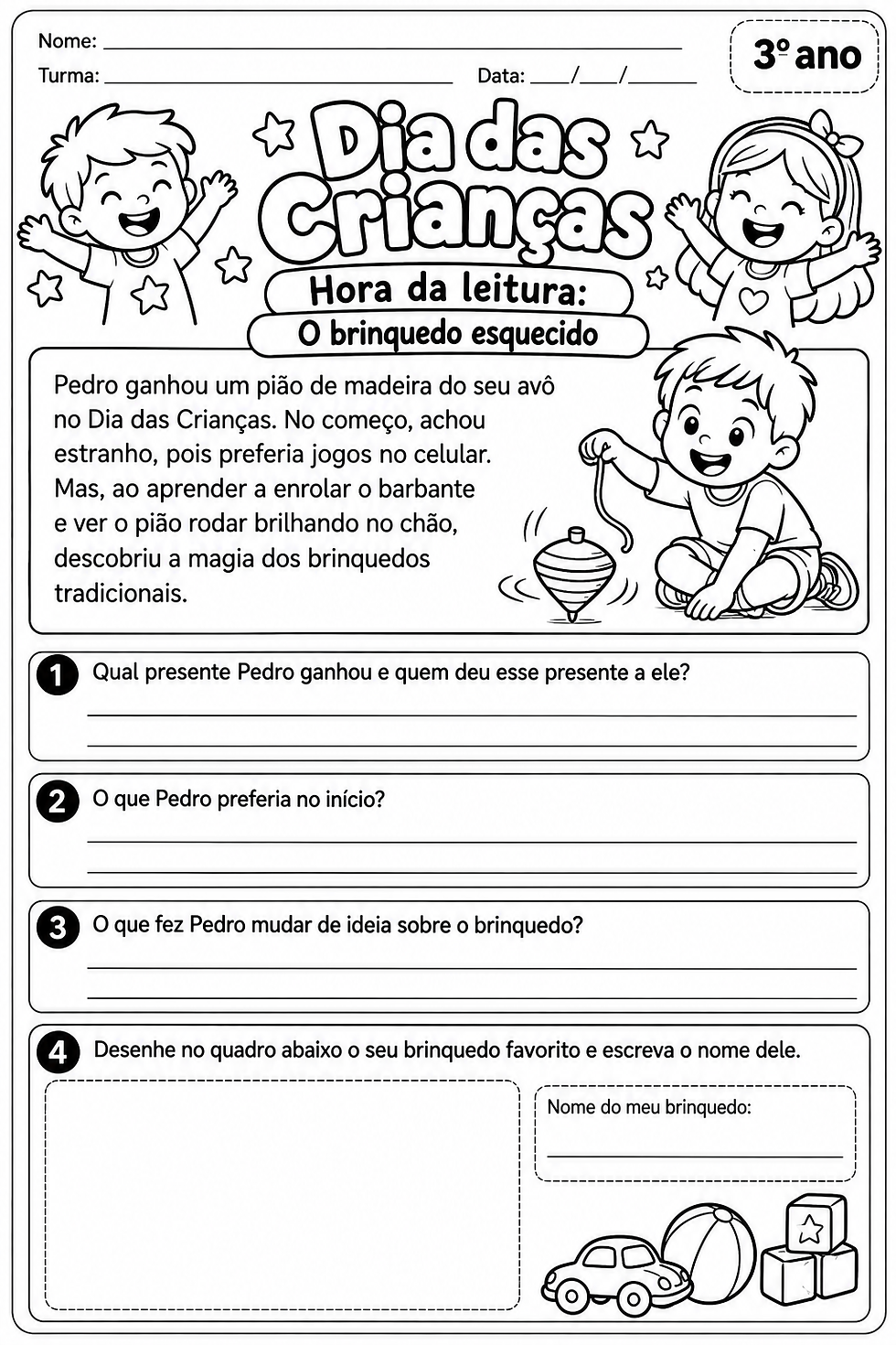 Atividade Dia das Criancas 3 ano