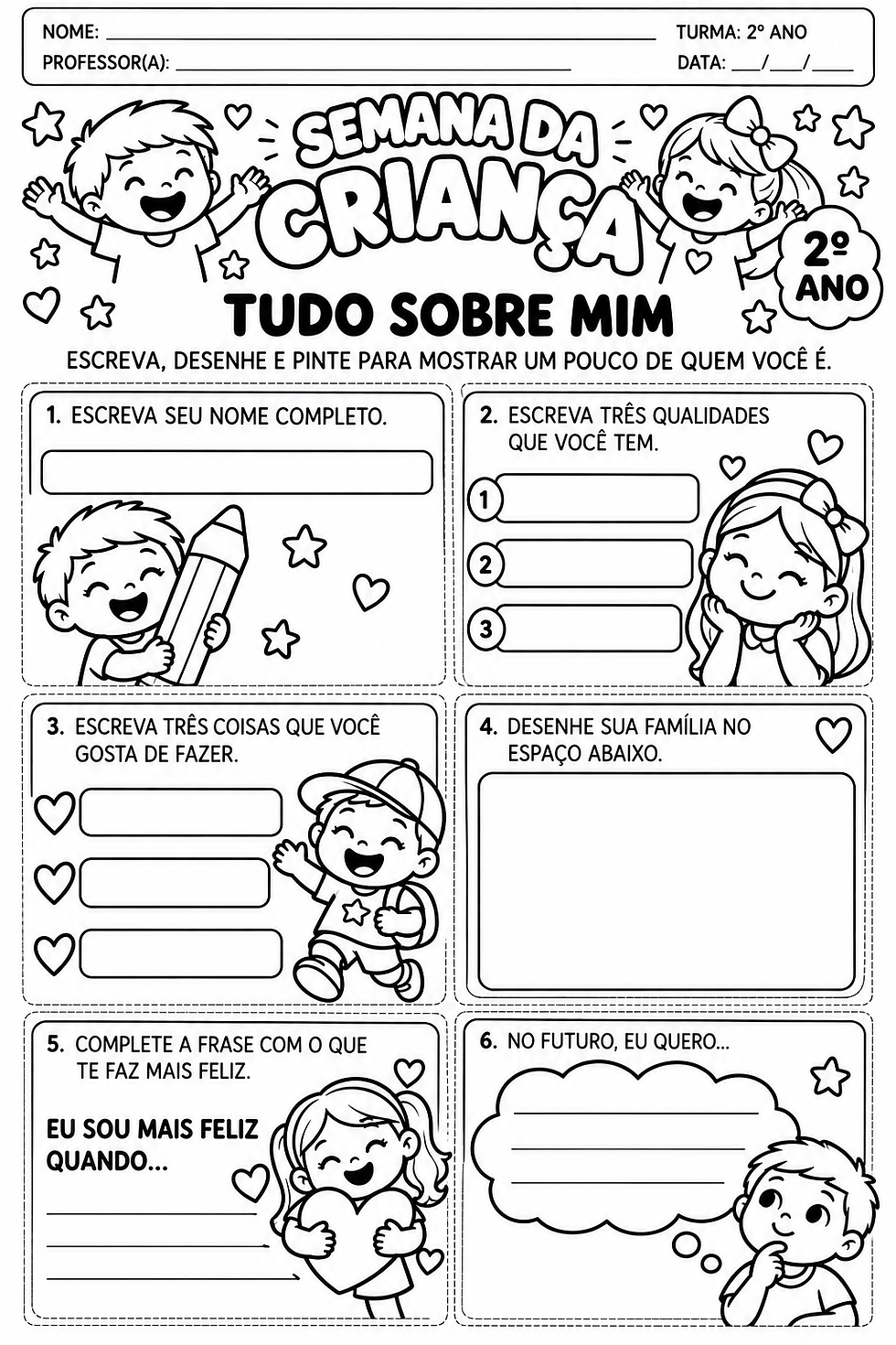 Atividade Dia das Crianças 2 ano