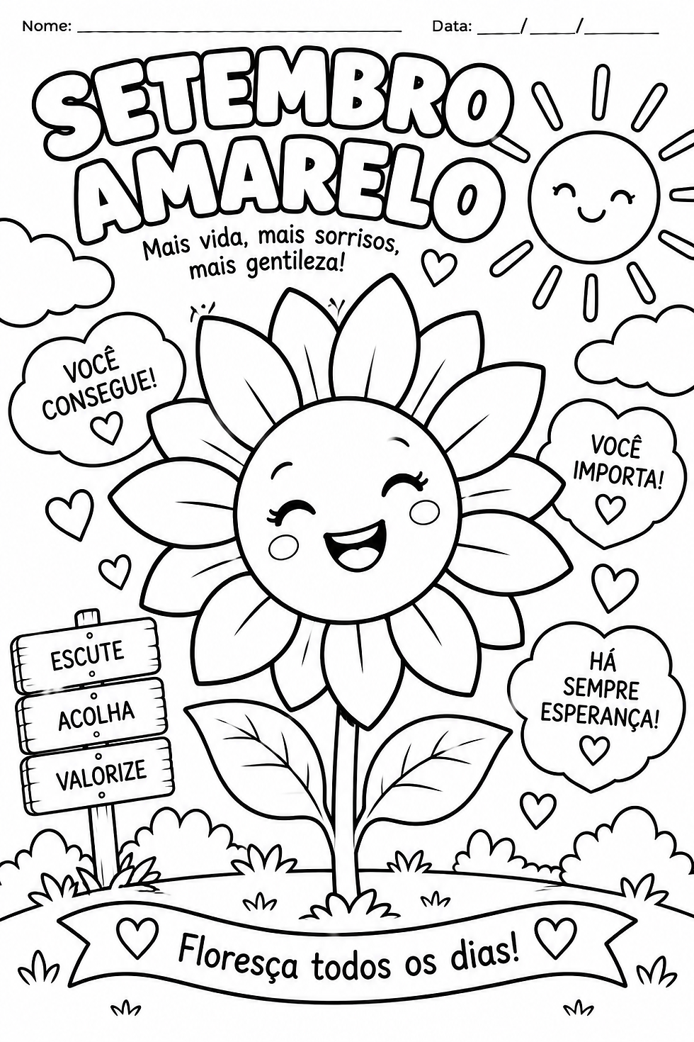 Desenho Setembro Amarelo