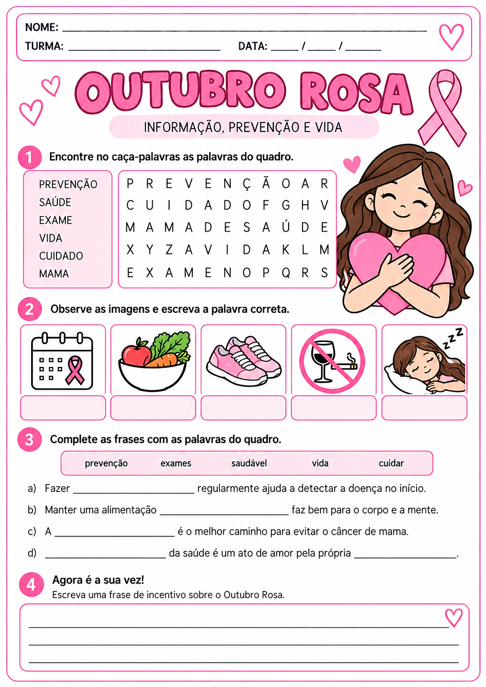 Atividade Outubro Rosa