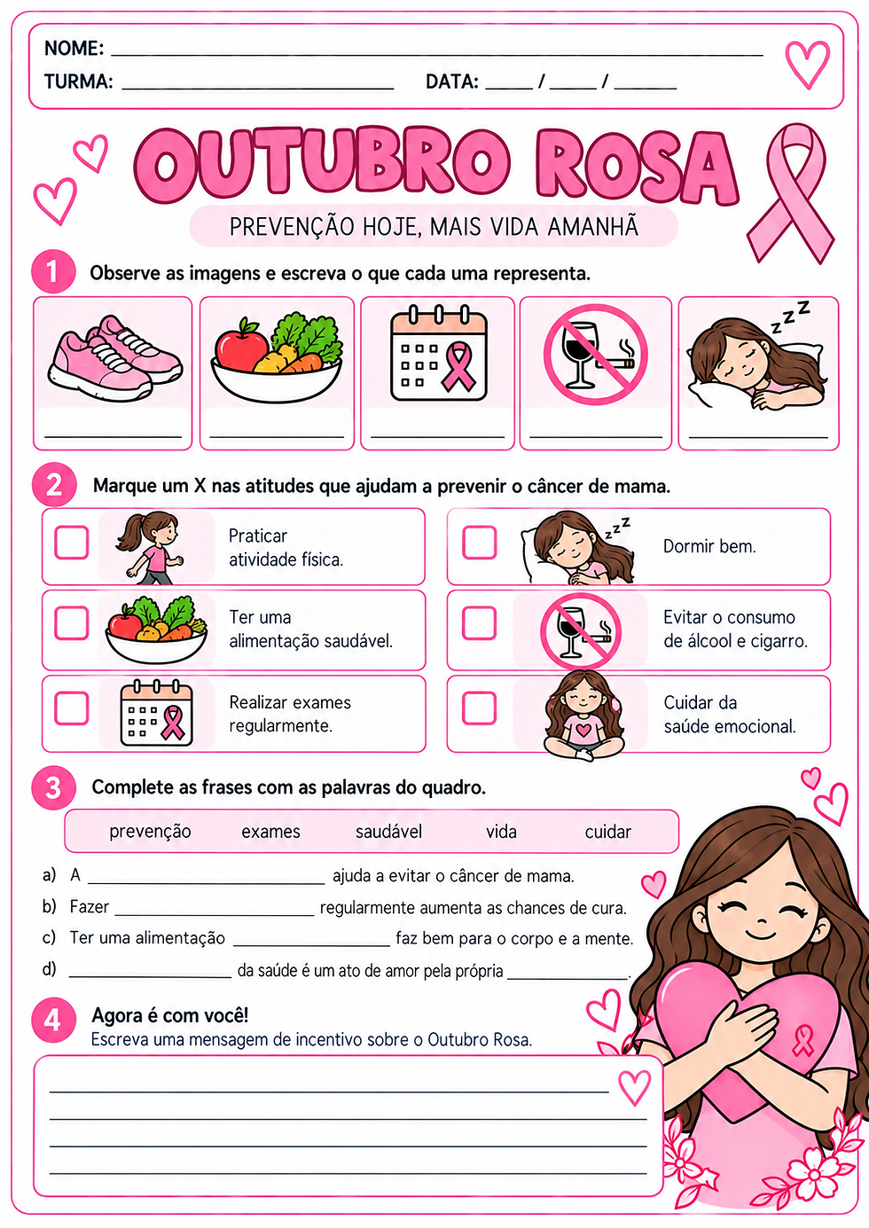 Atividade Outubro Rosa