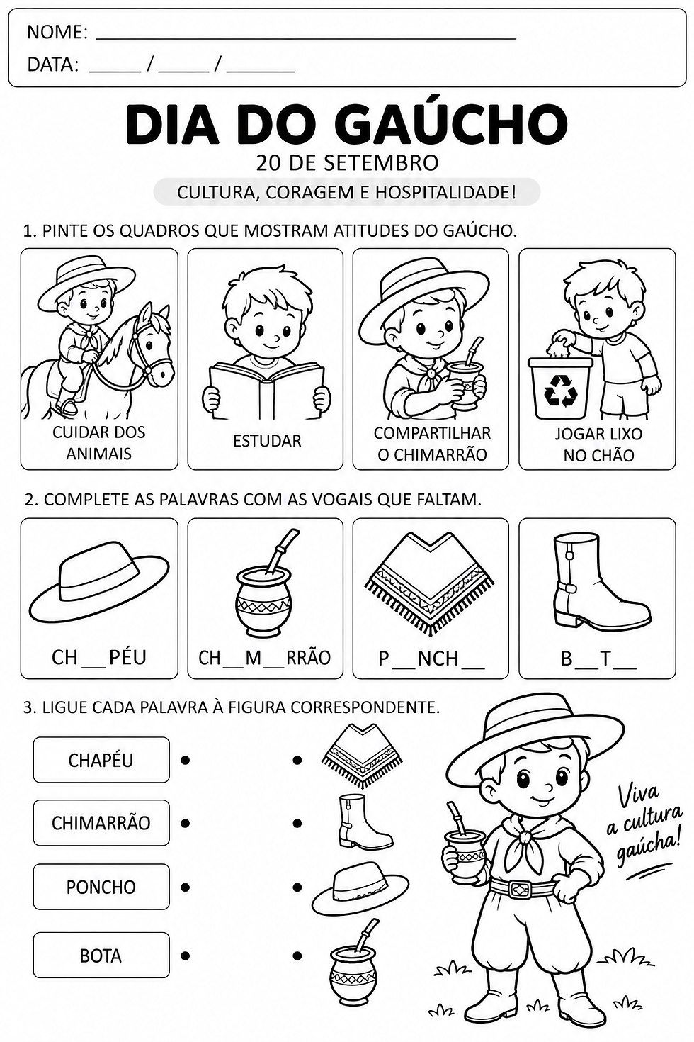 Atividade Dia do Gaúcho
