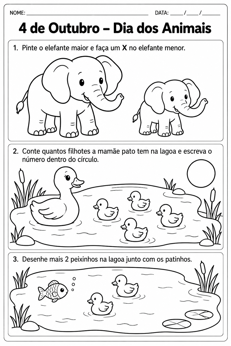 Atividade Dia dos Animais