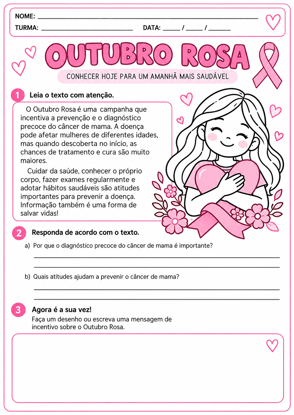 Atividade Outubro Rosa