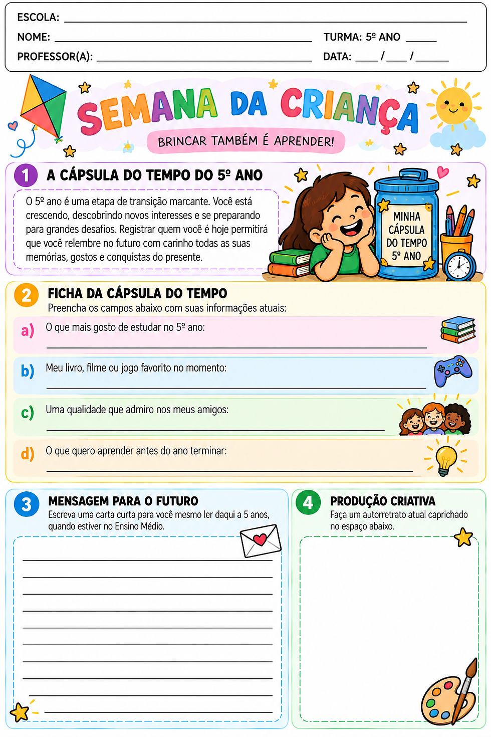 Atividade Dia da Criança 5 ano