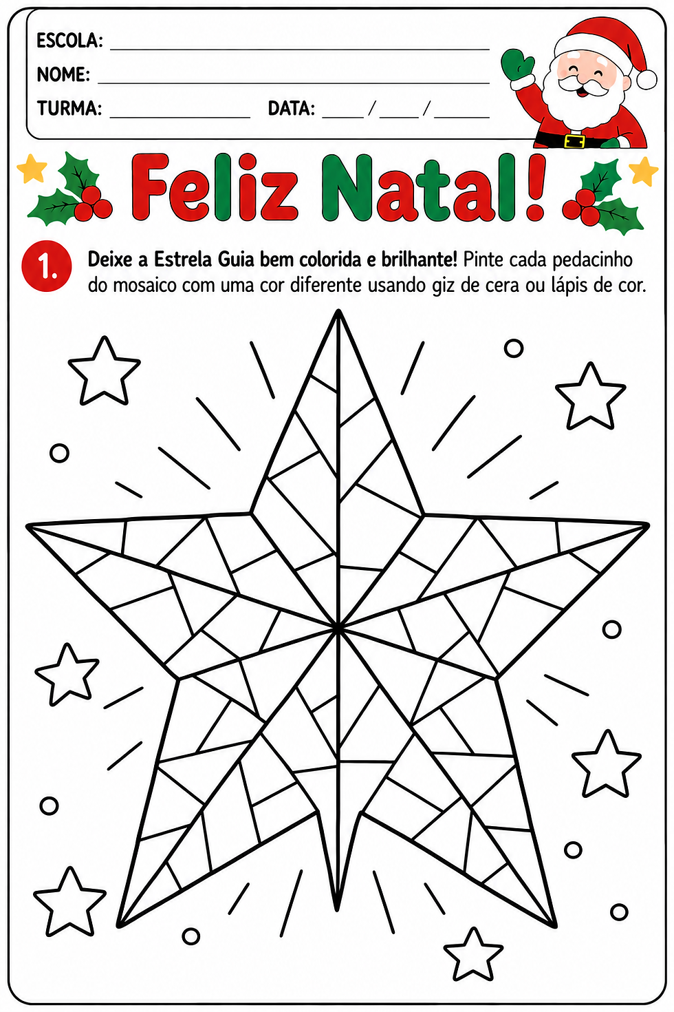 Atividade de Natal para imprimir