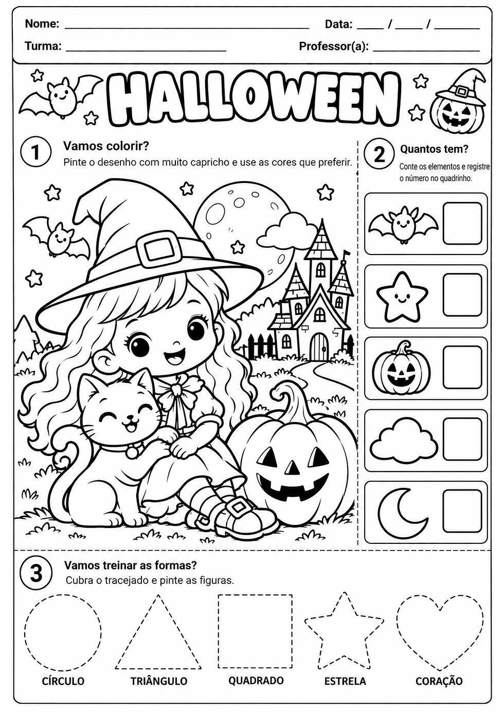 Atividade Halloween Educação Infantil