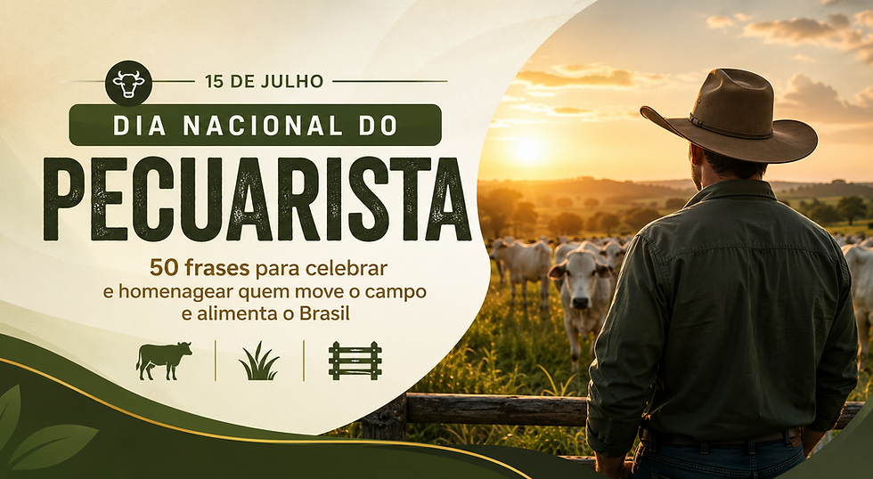 50 melhores frases para celebrar o Dia Nacional do Pecuarista